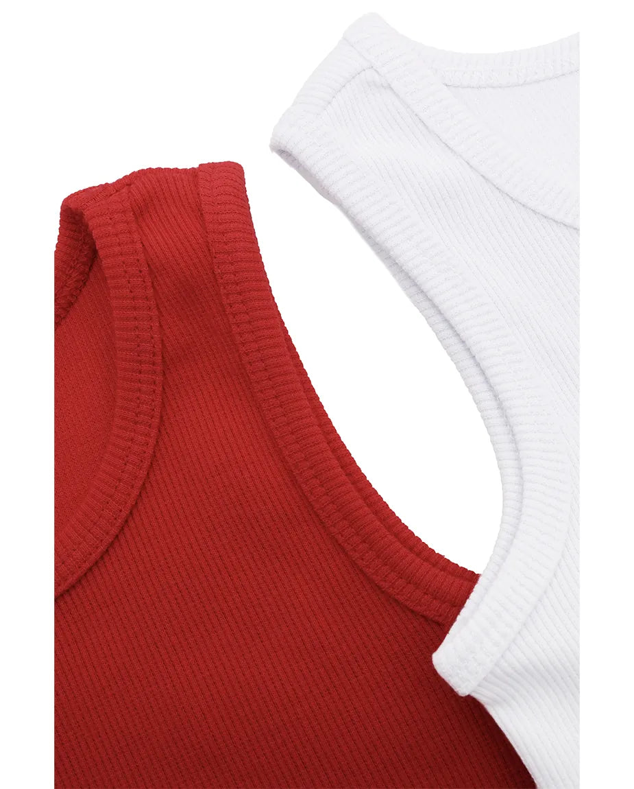 Girls 2-Pack Basic Cropped Tank Top