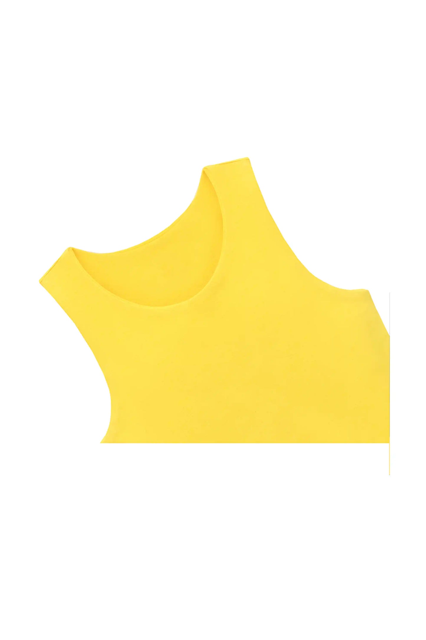 Girls' Double Lined Sleeveless Basic Crop Tank Top