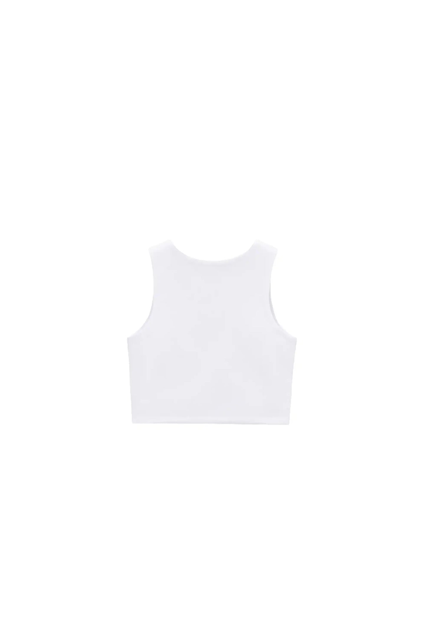 Girls' Double Lined Sleeveless Basic Crop Tank Top