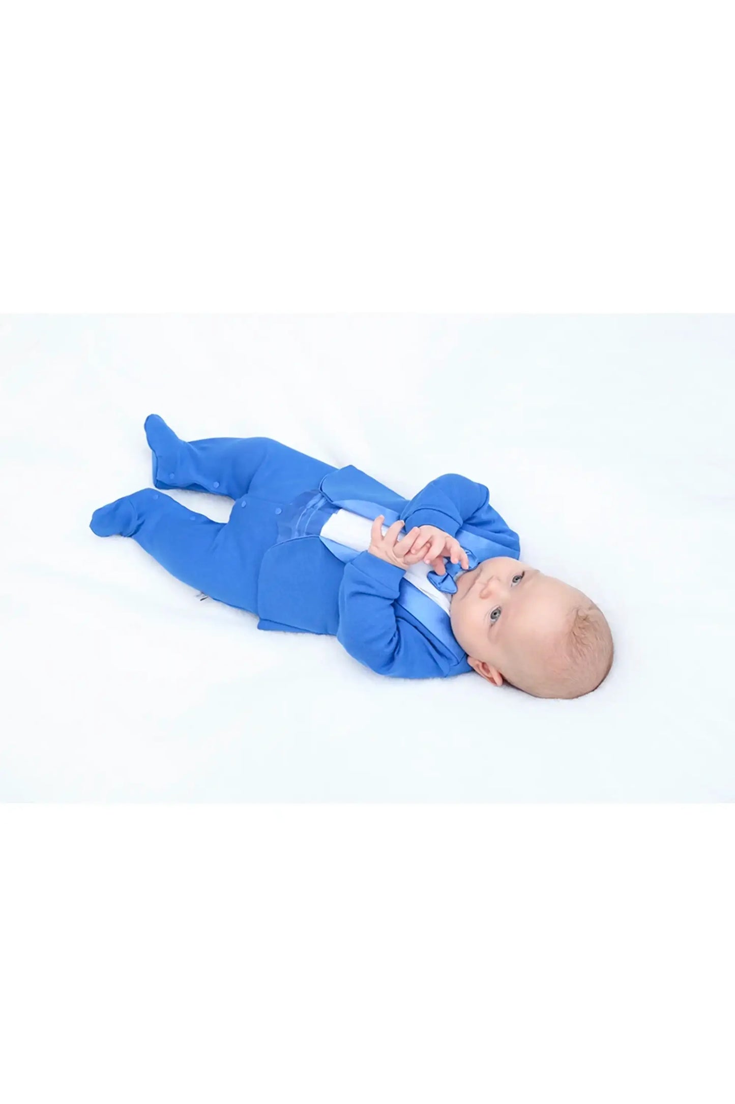 Baby Boy Footie Tuxedo Outfit with Bow Tie for Christmas Holidays - The Perfect Gentleman Look
