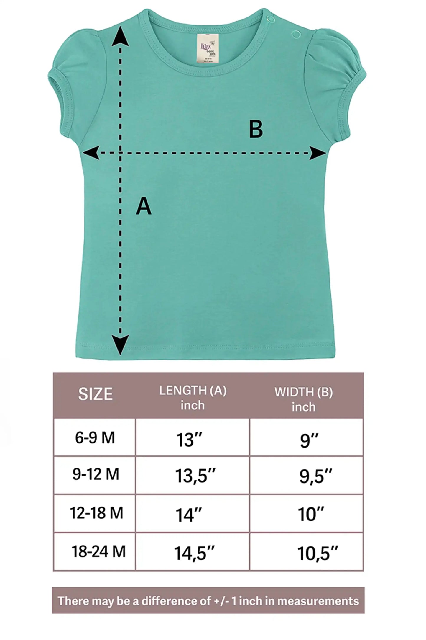 Baby Girls' Basic T-Shirt Short Sleeve Crewneck Tee