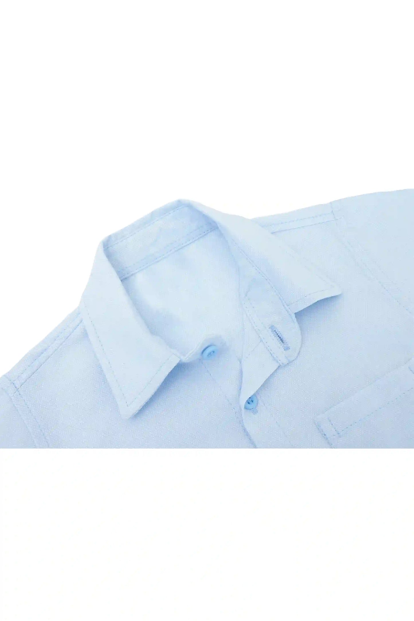 Boys' Button Down Shirt Solid Short Sleeve Classic Solid Oxford Dress Shirt