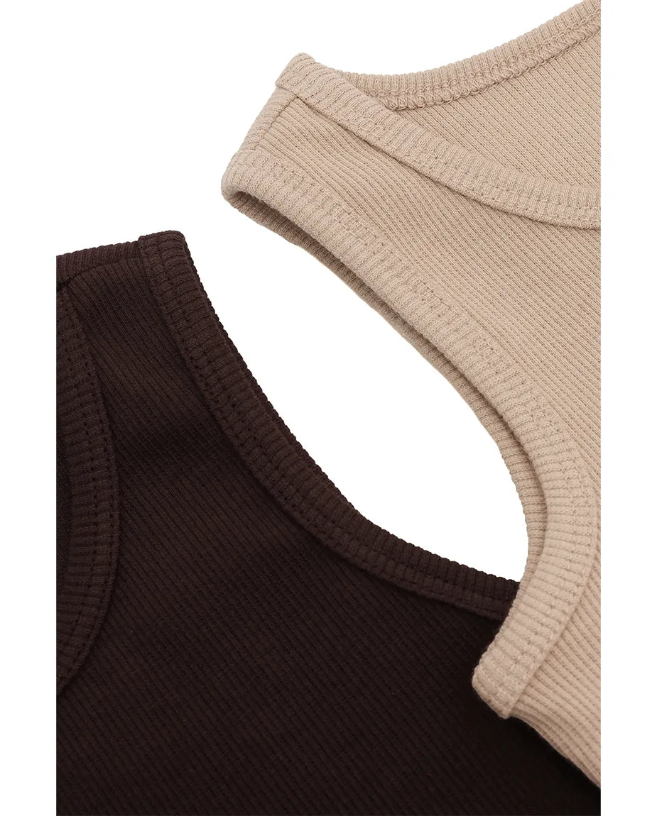 Girls 2-Pack Basic Cropped Tank Top