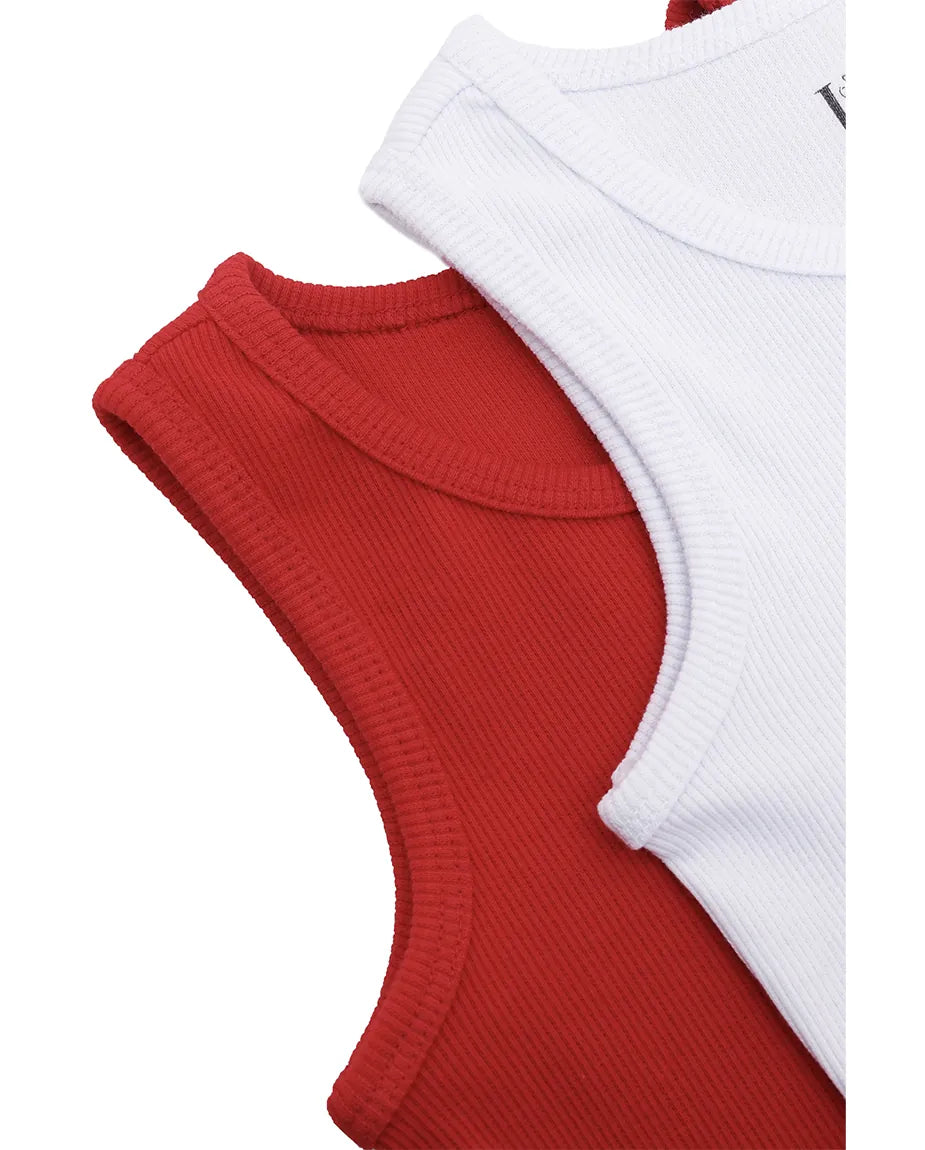 Girls 2-Pack Basic Cropped Tank Top