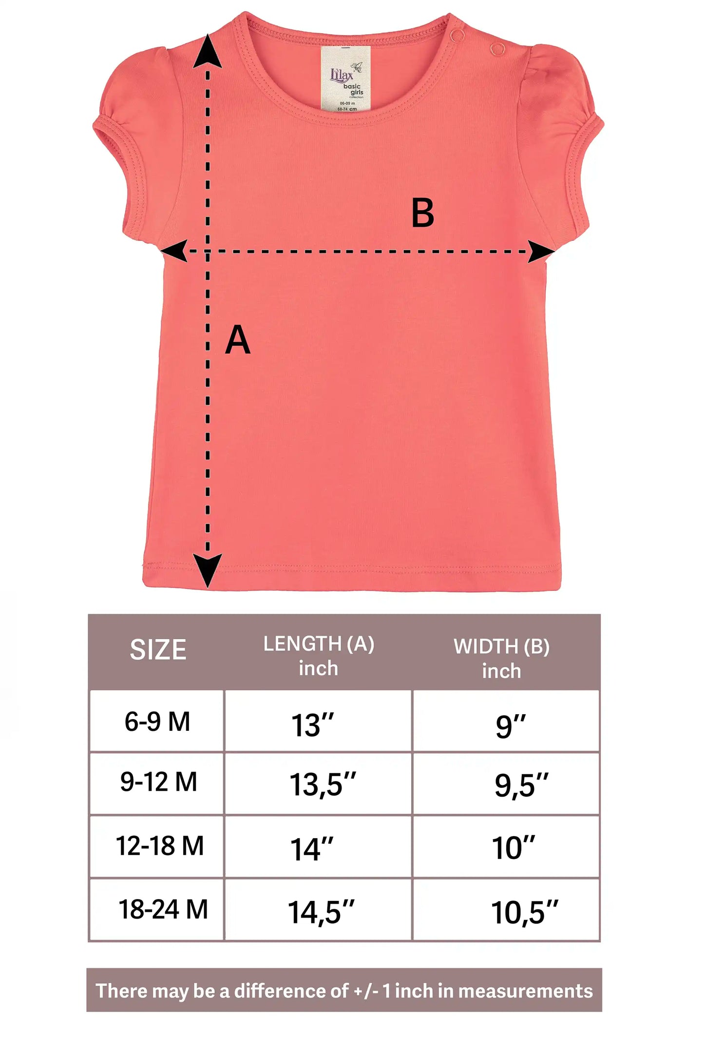 Baby Girls' Basic T-Shirt Short Sleeve Crewneck Tee
