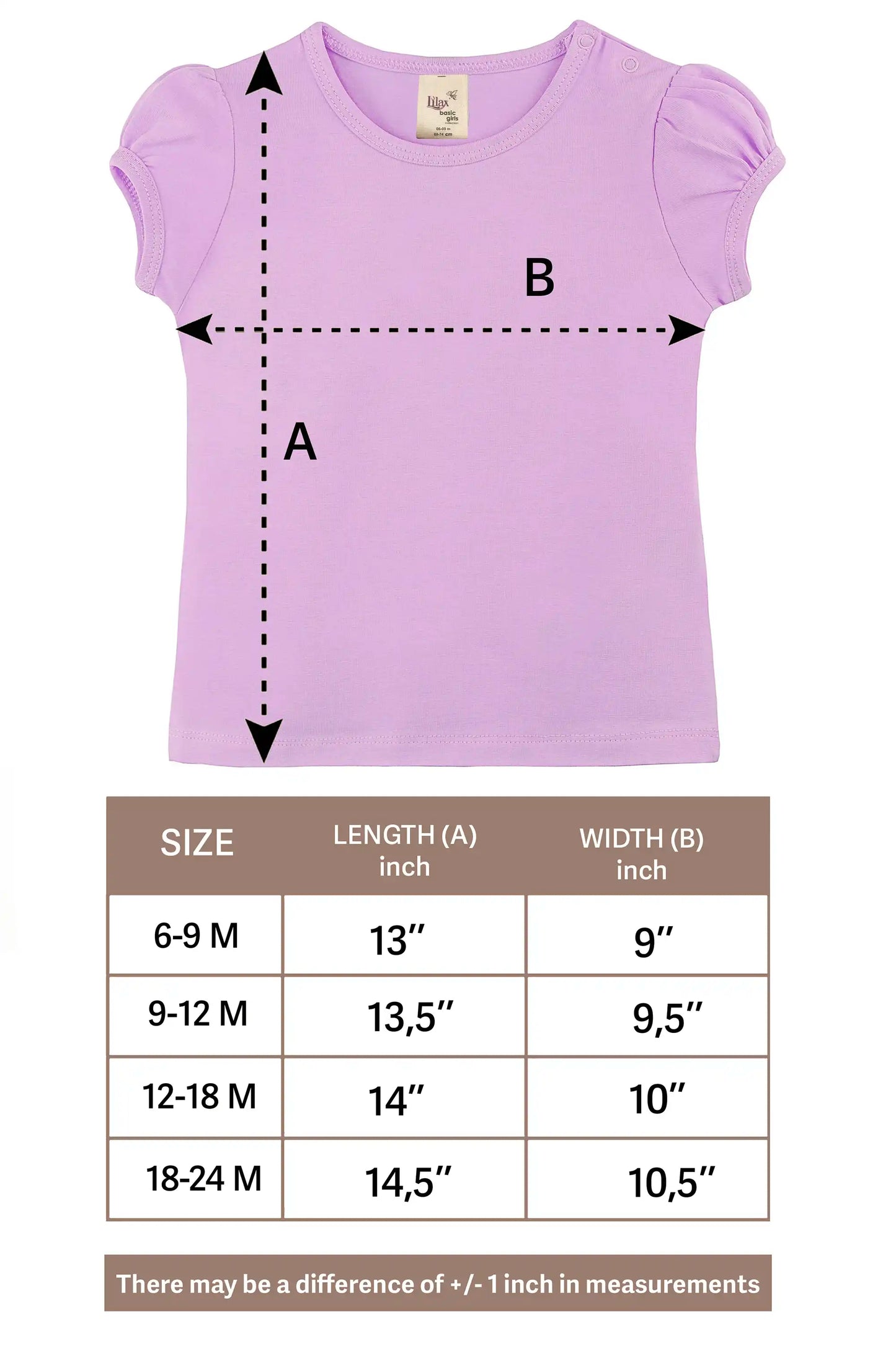 Baby Girls' Basic T-Shirt Short Sleeve Crewneck Tee