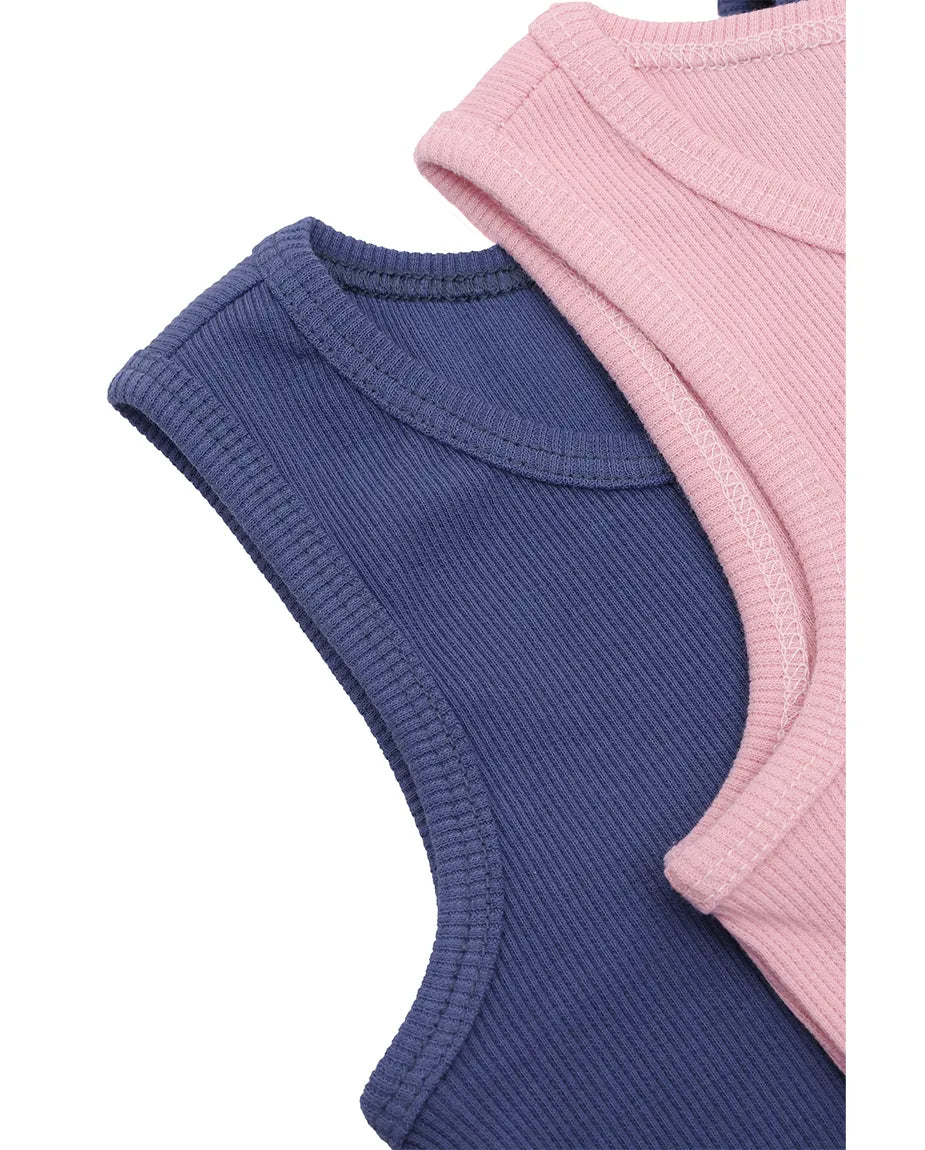 Girls 2-Pack Basic Cropped Tank Top