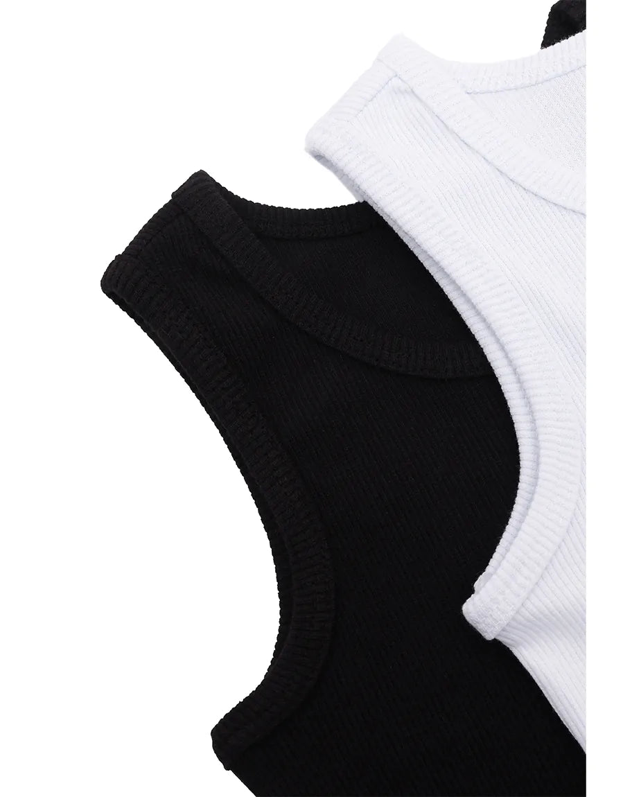 Girls 2-Pack Basic Cropped Tank Top