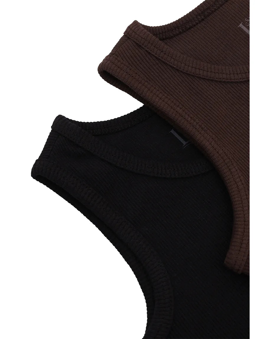 Girls 2-Pack Basic Cropped Tank Top