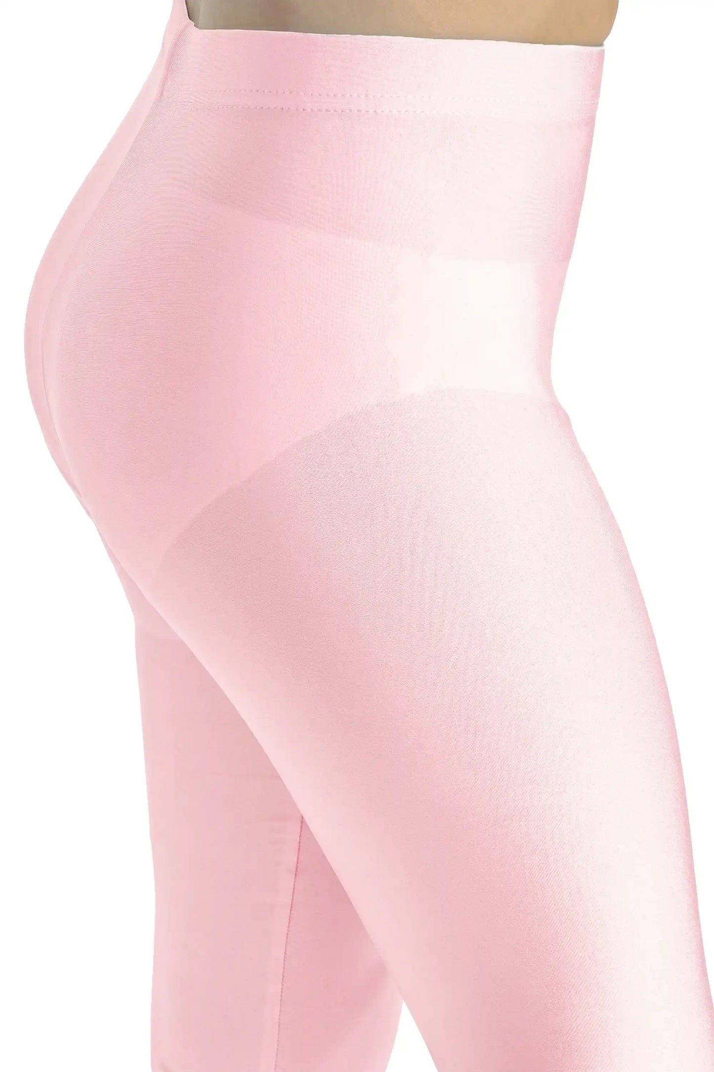 Girls Shiny High Waisted Leggings – Dance & Gymnastics Stretch Tights