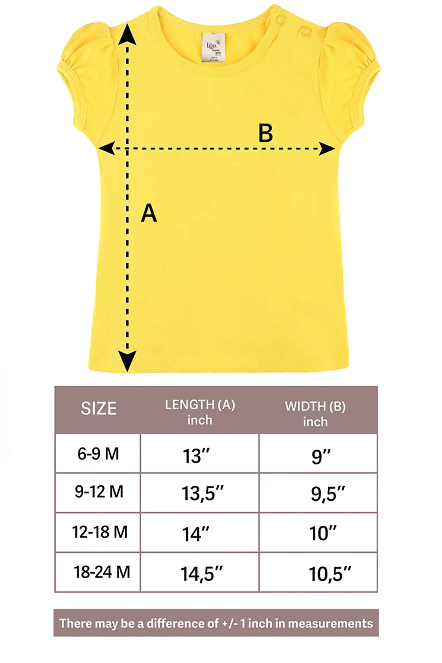 Baby Girls' Basic T-Shirt Short Sleeve Crewneck Tee