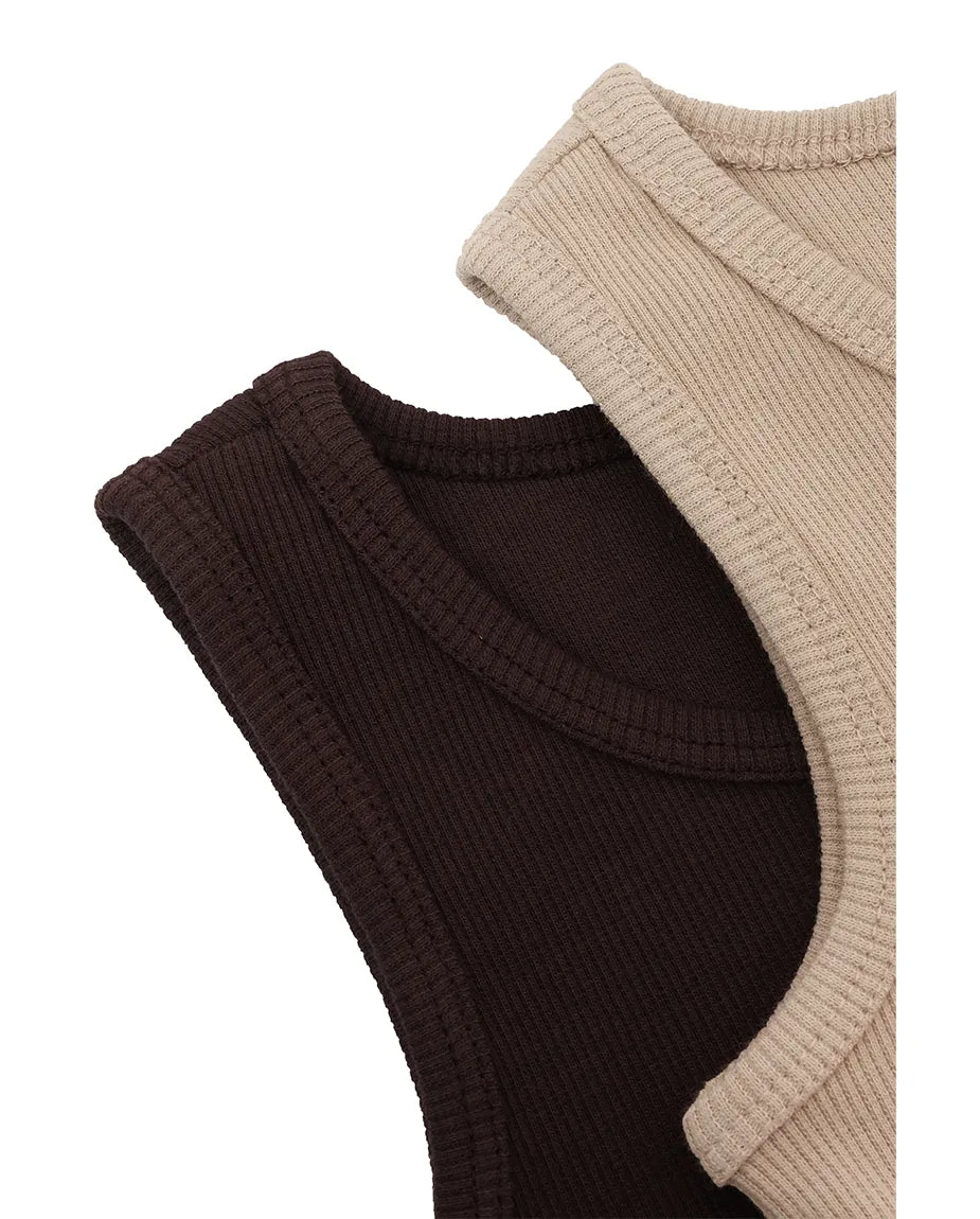 Girls 2-Pack Basic Cropped Tank Top