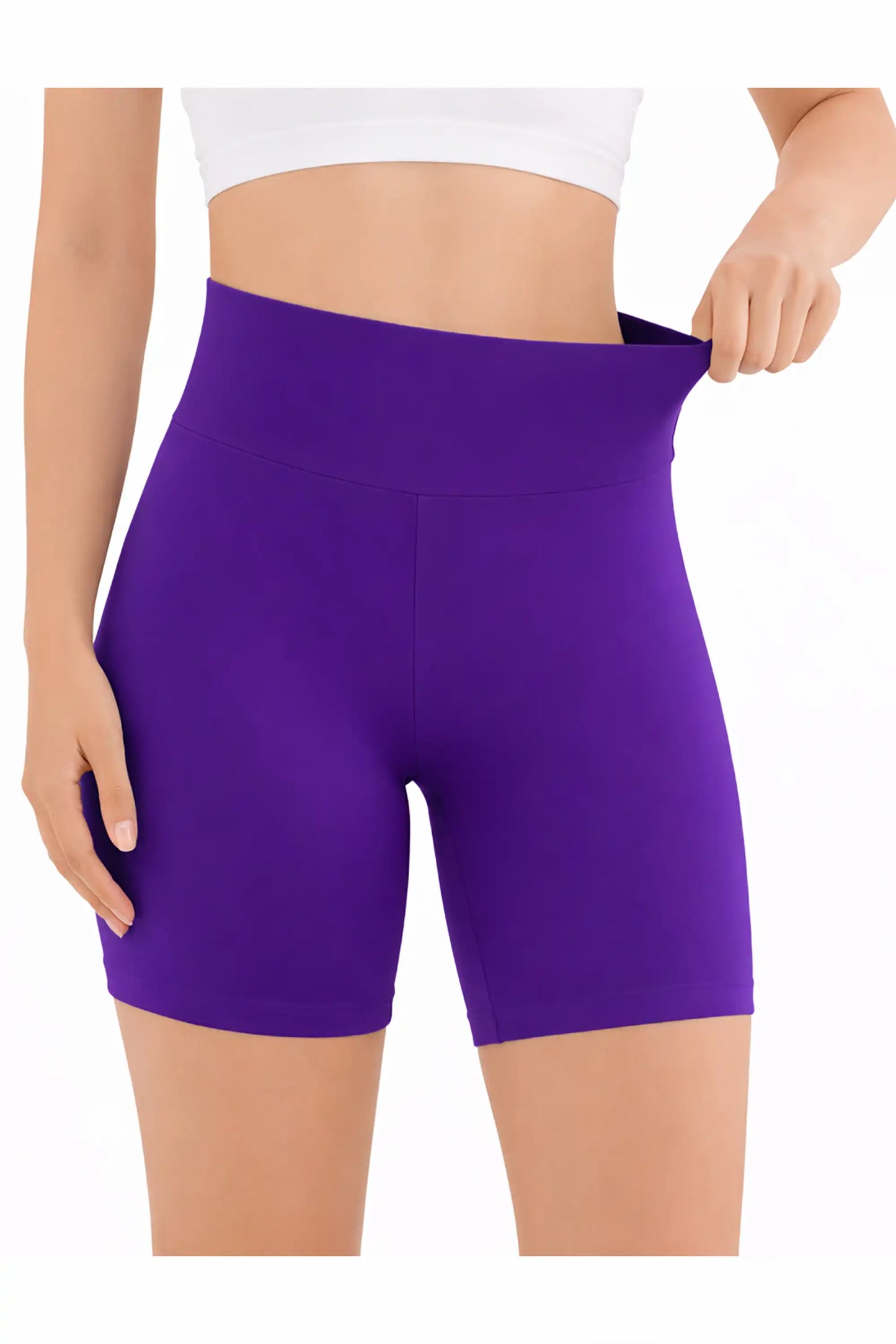 Girls High Waist Biker Shorts — Premium Soft 4-Way Stretch Yoga & Dance Athletic Shorts
