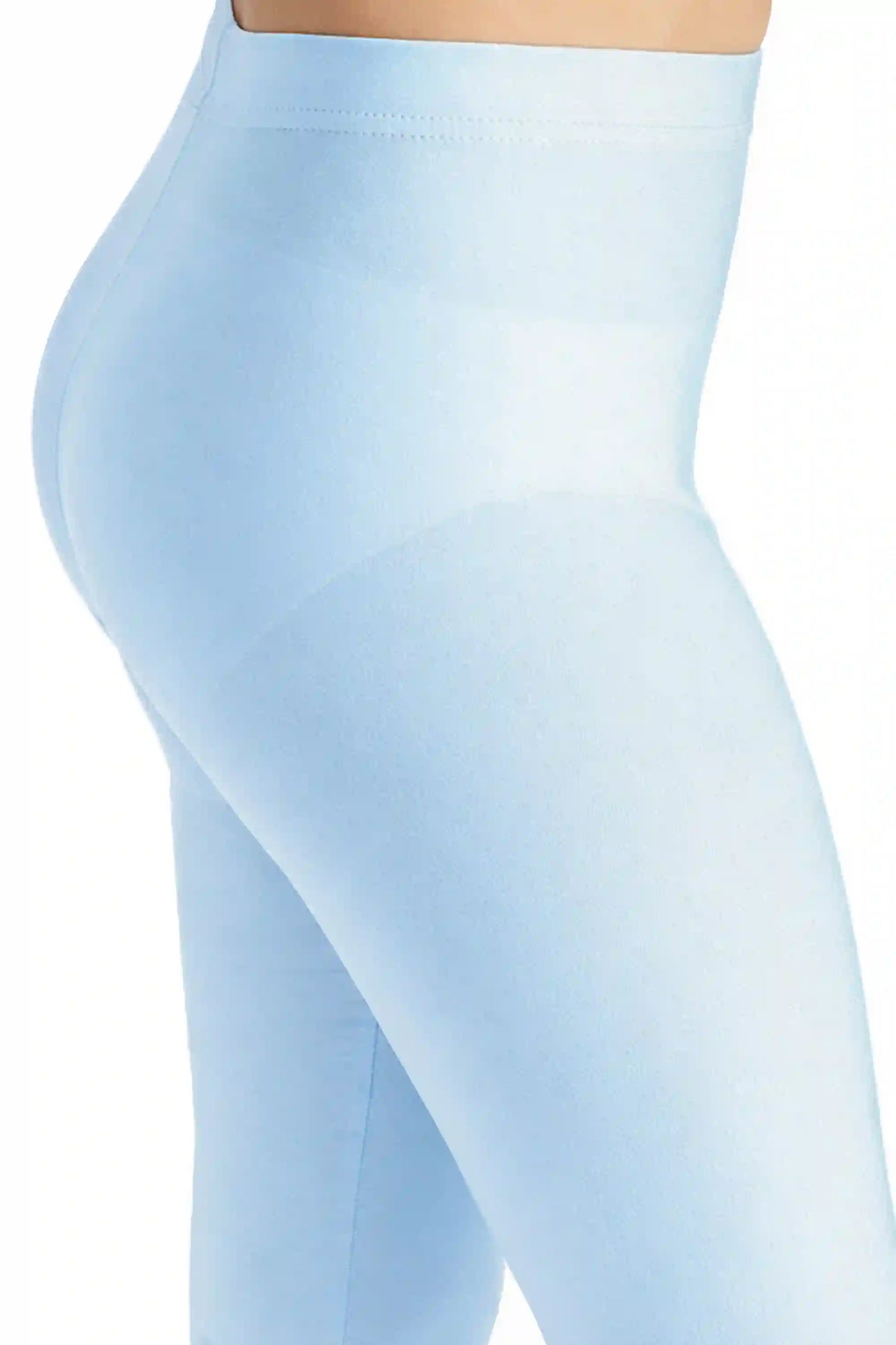 Girls Shiny High Waisted Leggings – Dance & Gymnastics Stretch Tights