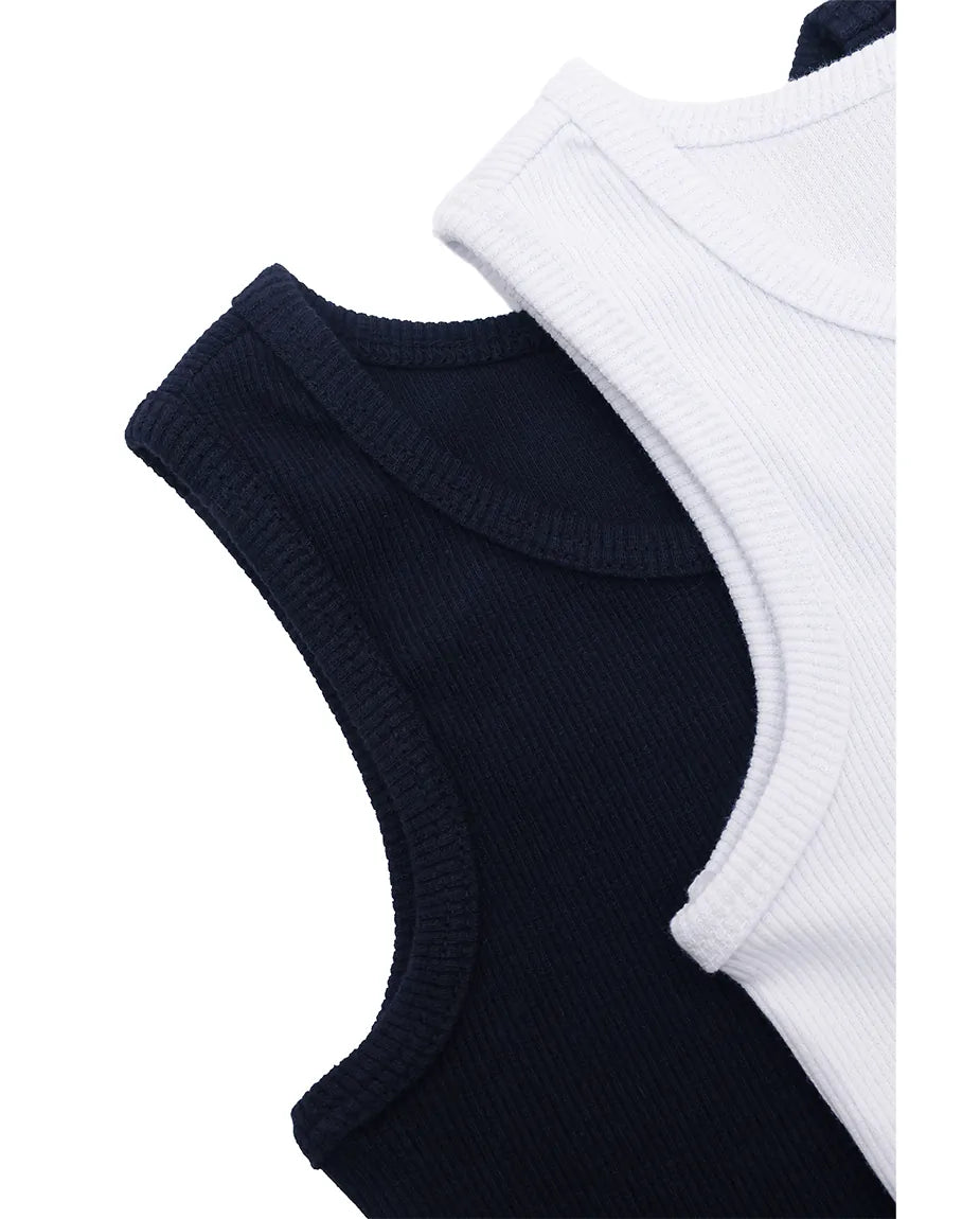 Girls 2-Pack Basic Cropped Tank Top