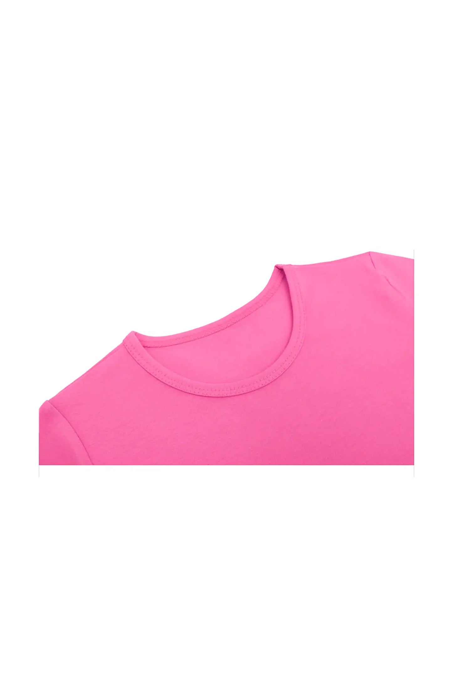 Girls Short Sleeve Crewneck Crop Top Tee
