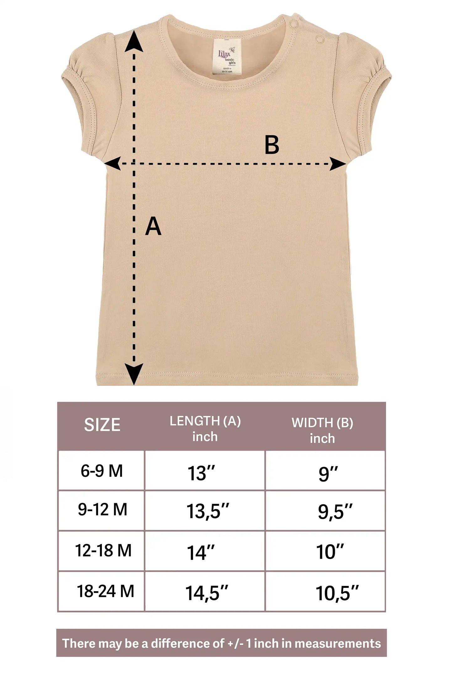 Baby Girls' Basic T-Shirt Short Sleeve Crewneck Tee