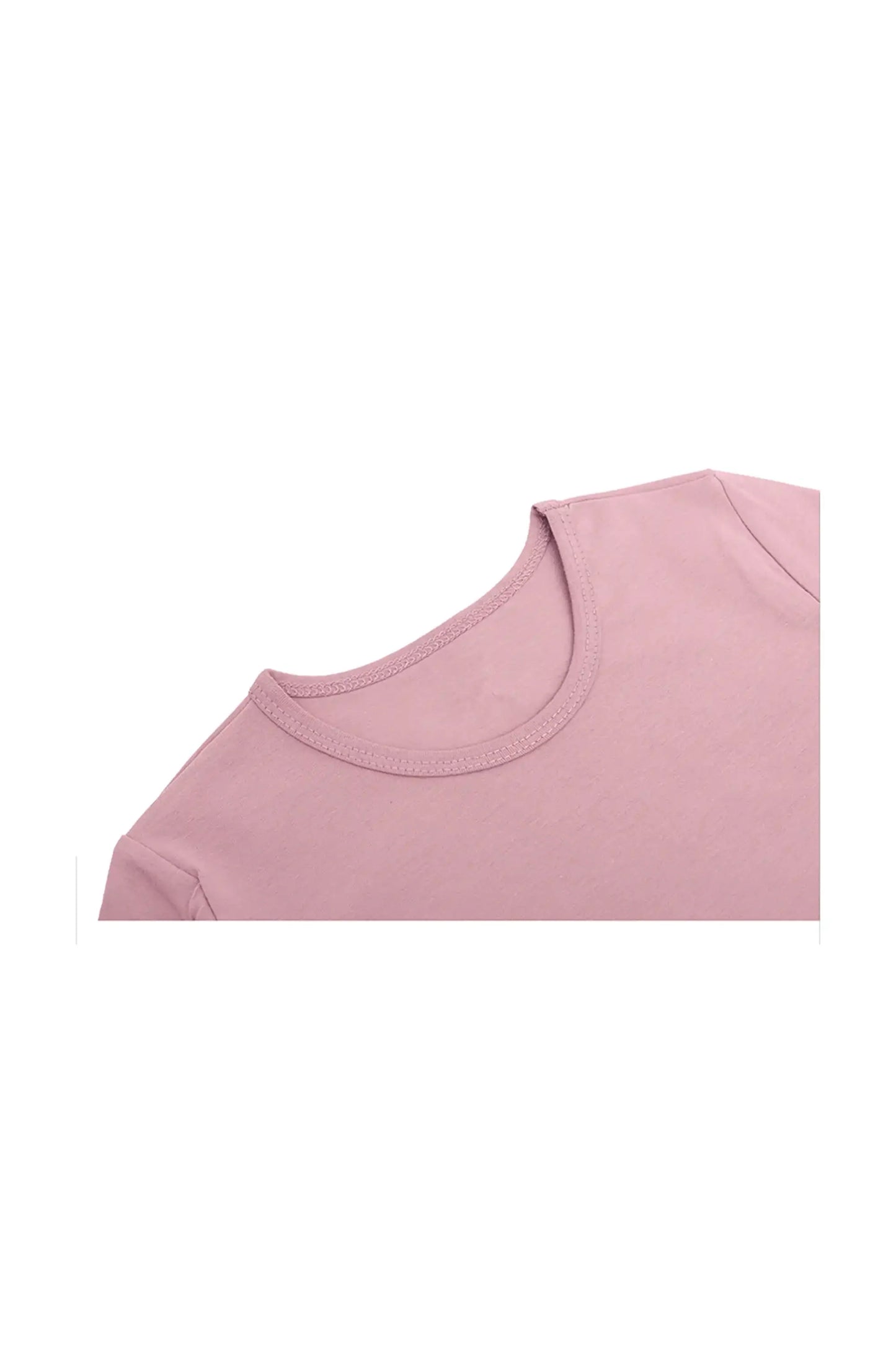 Girls Short Sleeve Crewneck Crop Top Tee