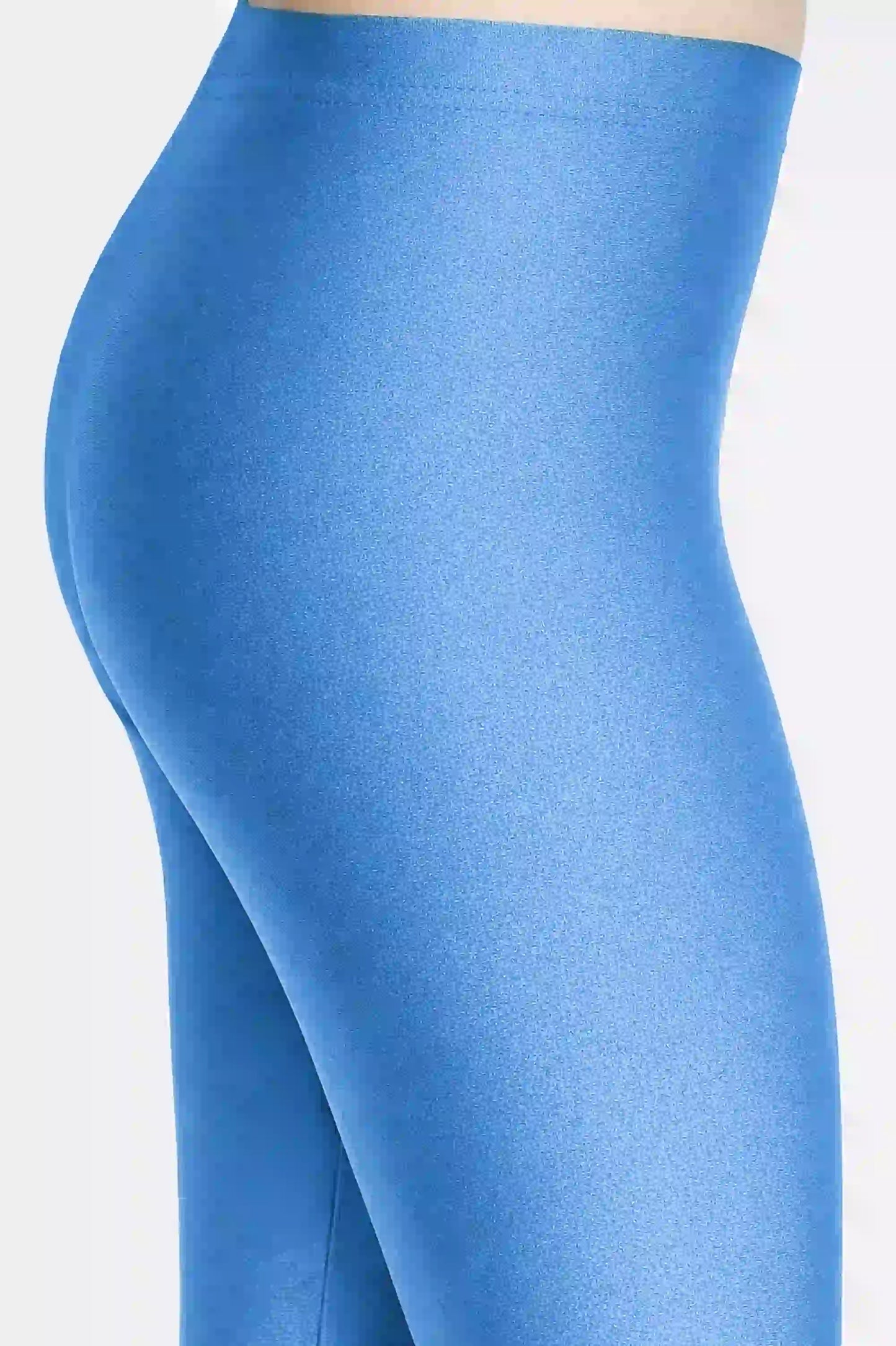 Girls Shiny High Waisted Leggings – Dance & Gymnastics Stretch Tights