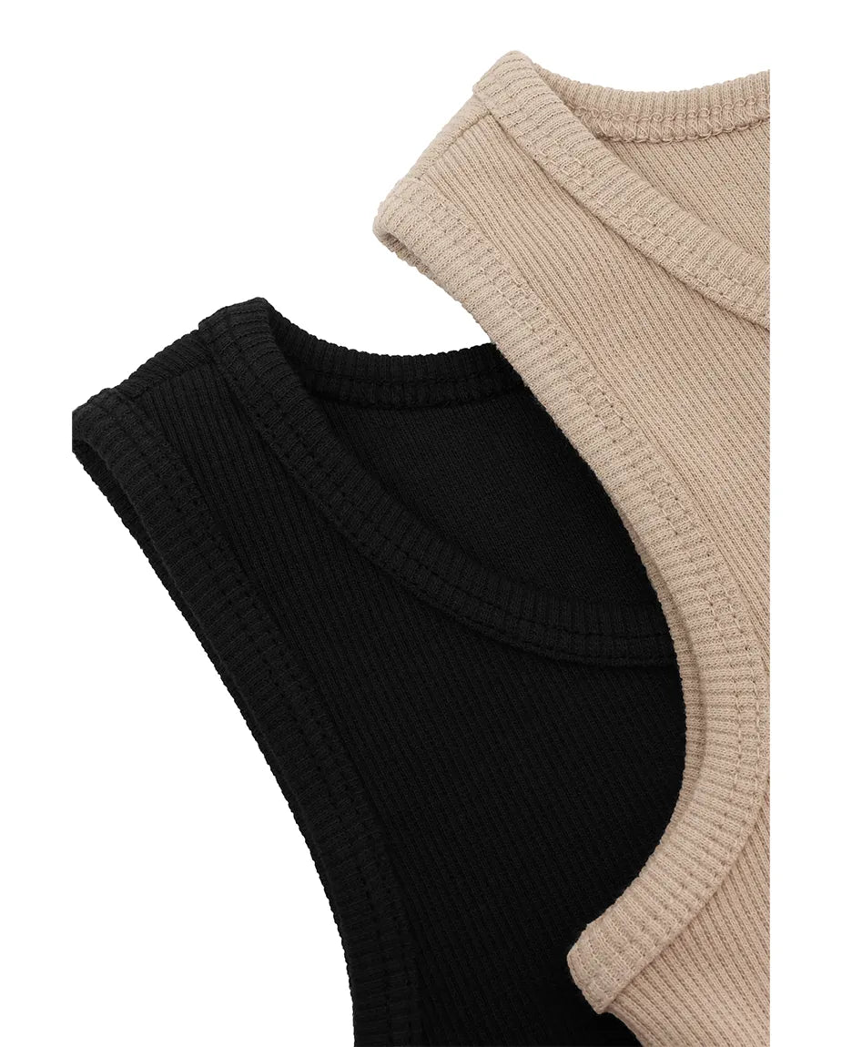 Girls 2-Pack Basic Cropped Tank Top