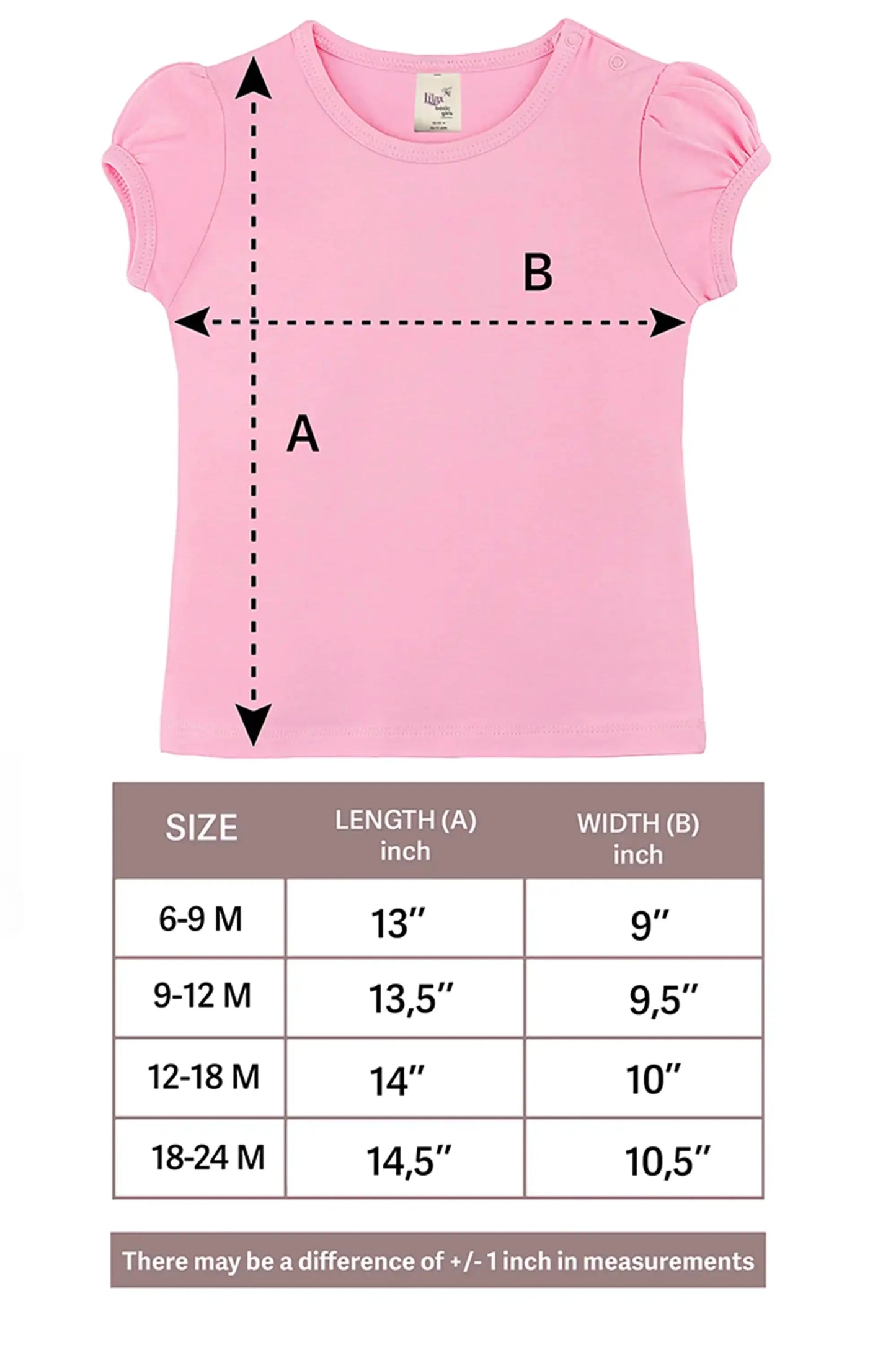 Baby Girls' Basic T-Shirt Short Sleeve Crewneck Tee