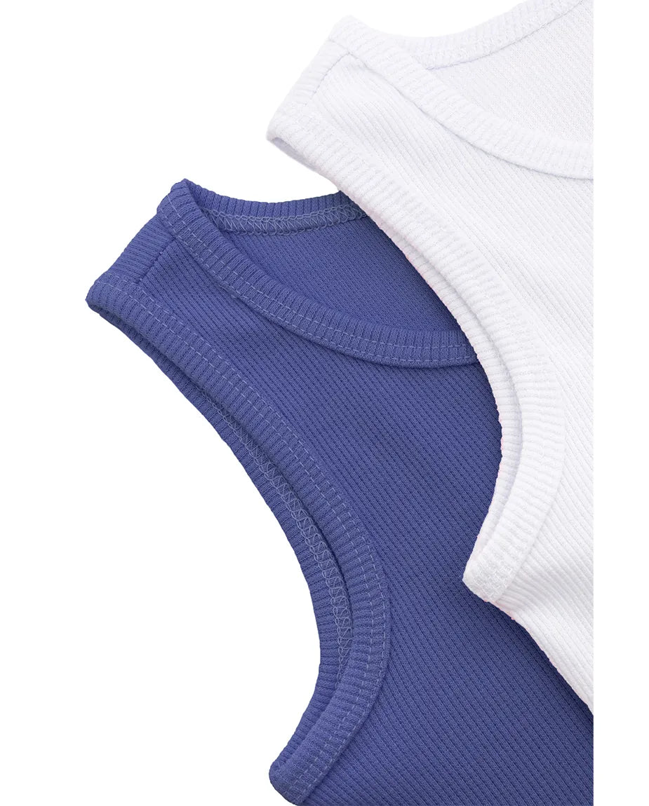 Girls 2-Pack Basic Cropped Tank Top