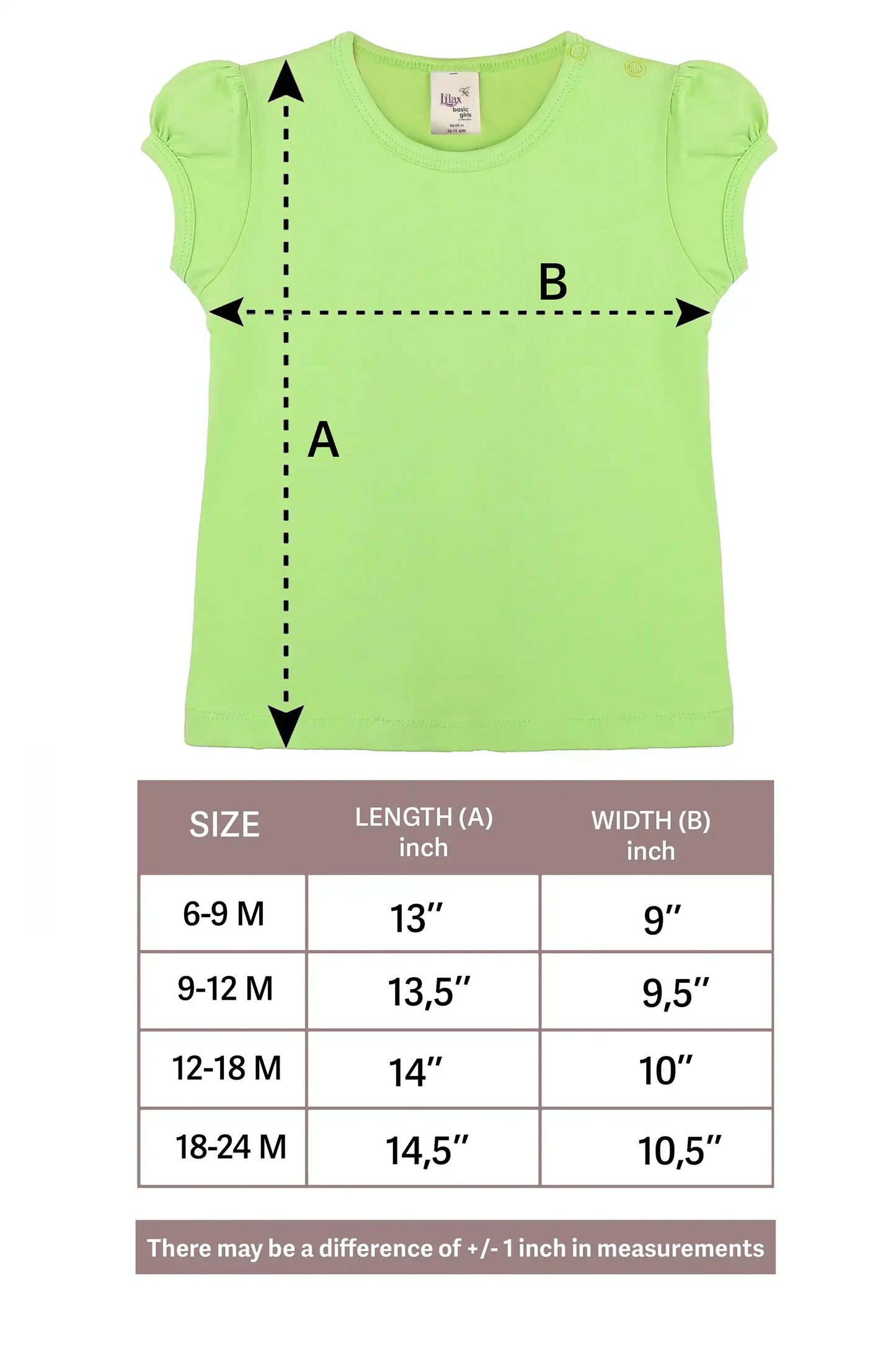 Baby Girls' Basic T-Shirt Short Sleeve Crewneck Tee
