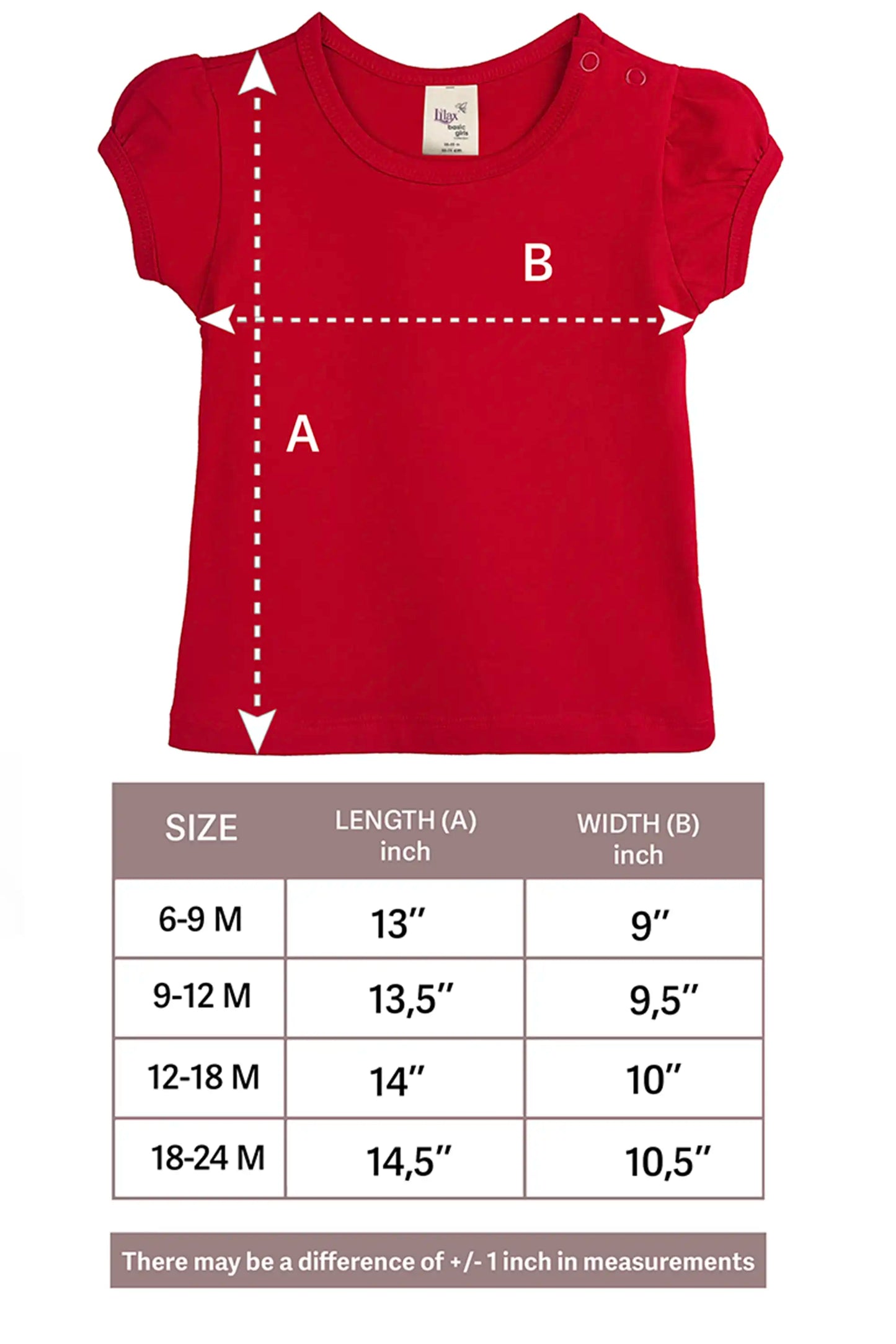 Baby Girls' Basic T-Shirt Short Sleeve Crewneck Tee