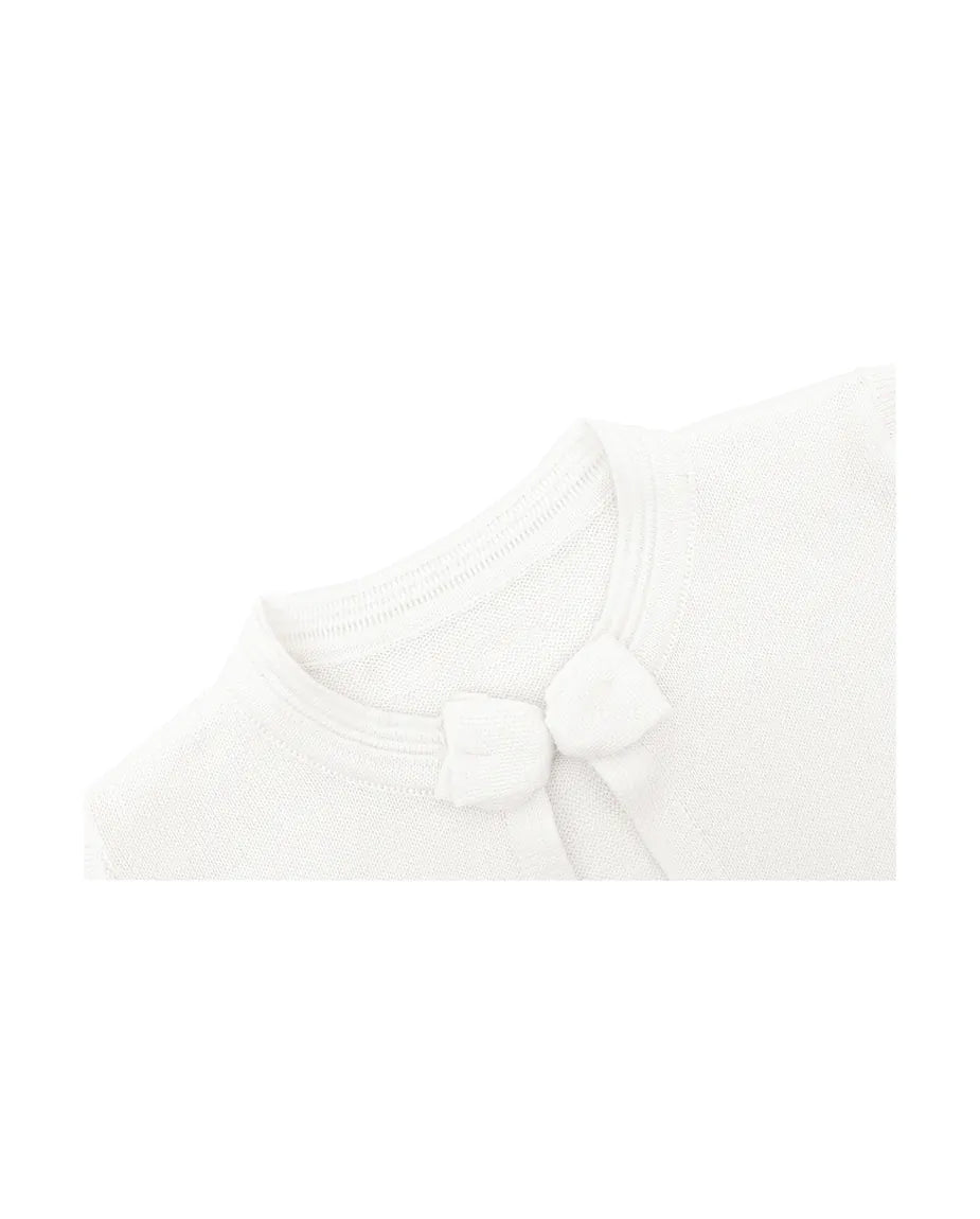 Little Girls' Long Sleeve Bowknot Closure Bolero Cardigan