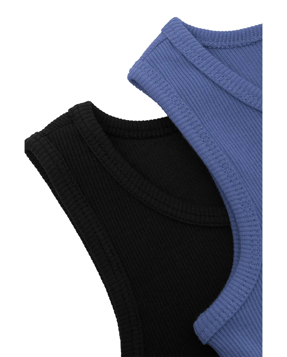 Girls 2-Pack Basic Cropped Tank Top