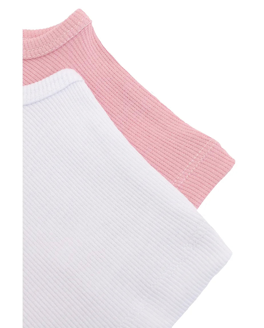 Girls 2-Pack Basic Cropped Tank Top