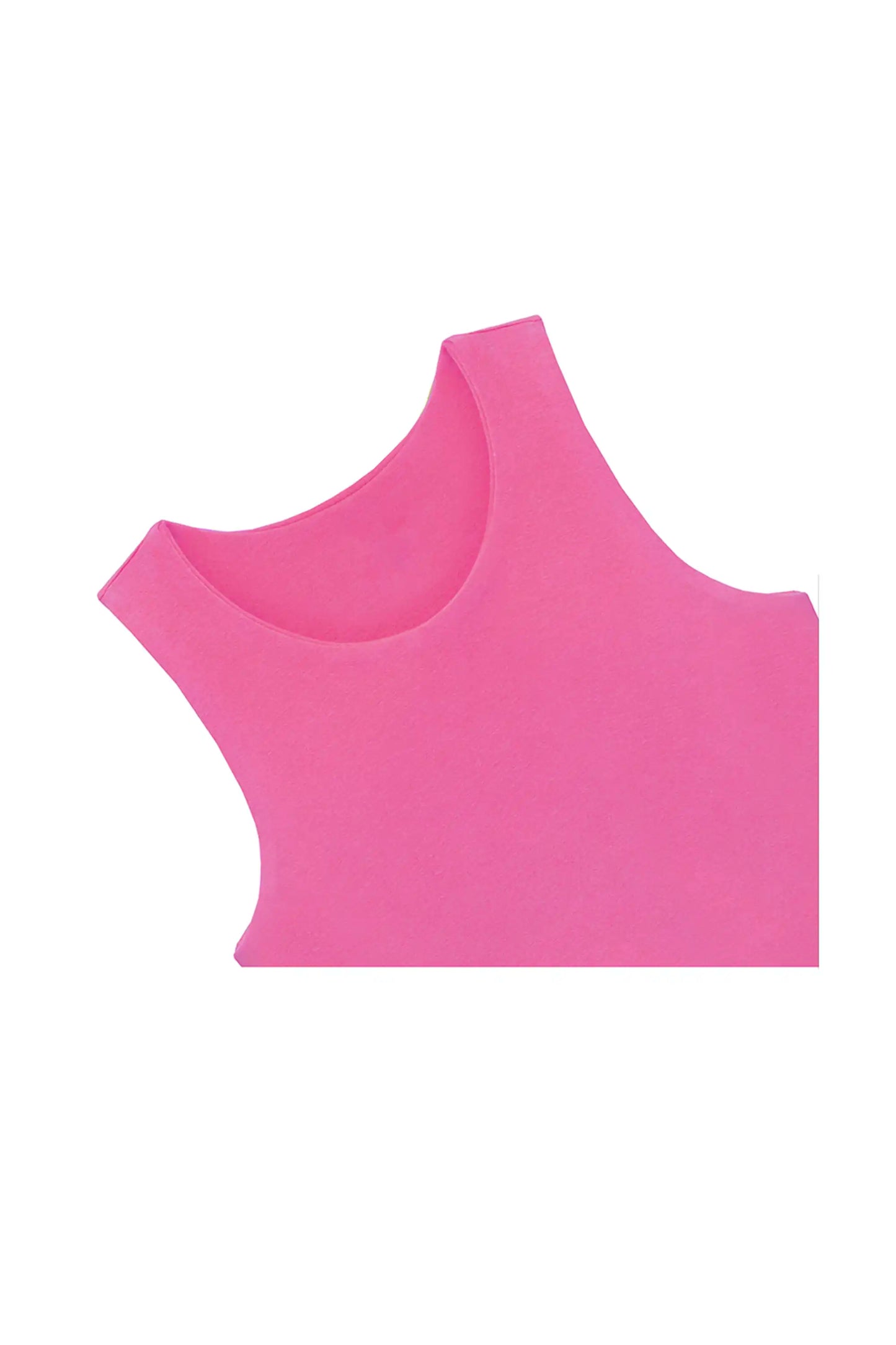 Girls' Double Lined Sleeveless Basic Crop Tank Top