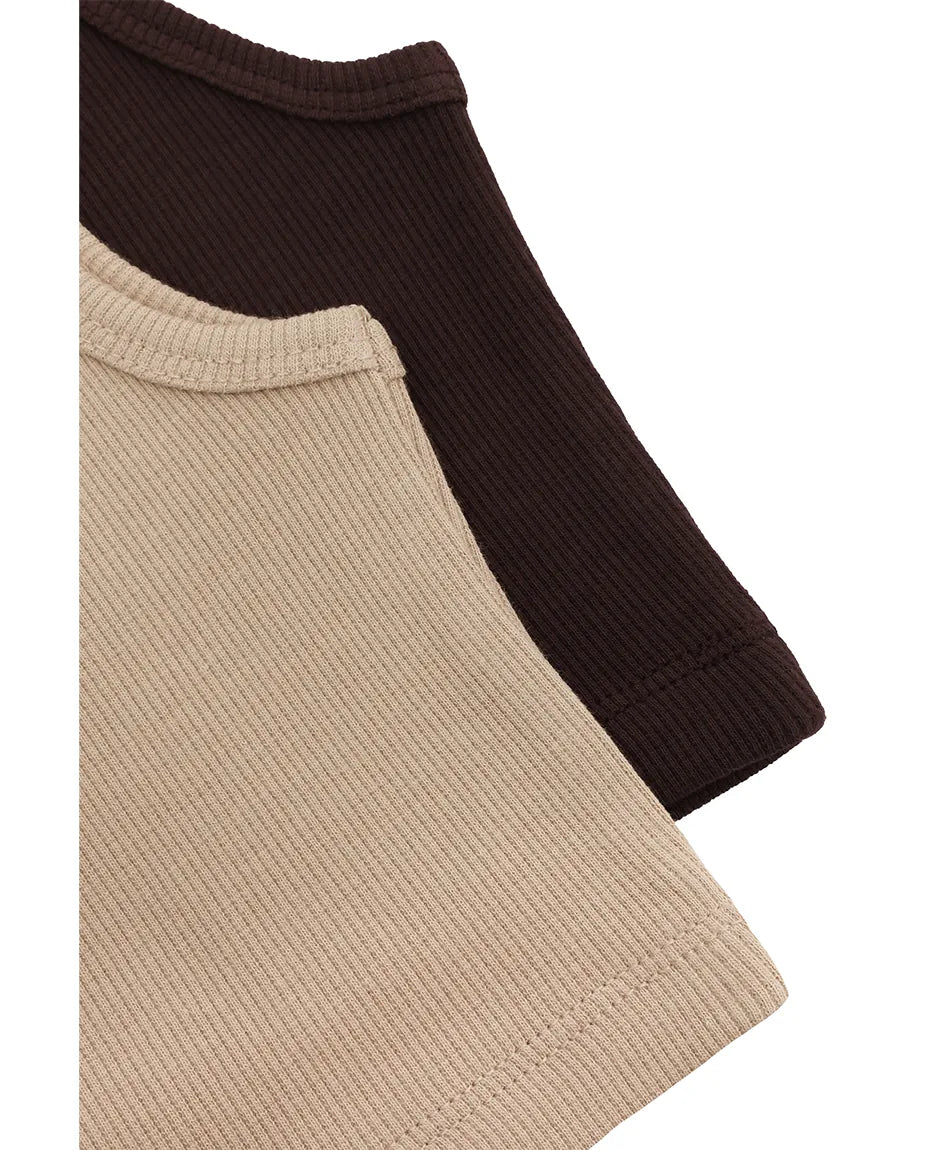 Girls 2-Pack Basic Cropped Tank Top