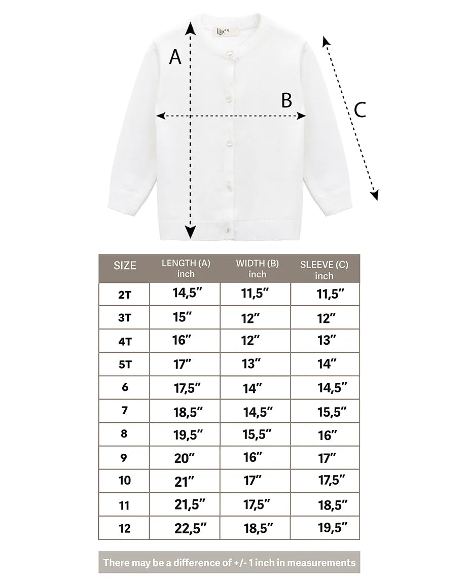 Girls Knit Pearl Buttoned Cardigan Sweater