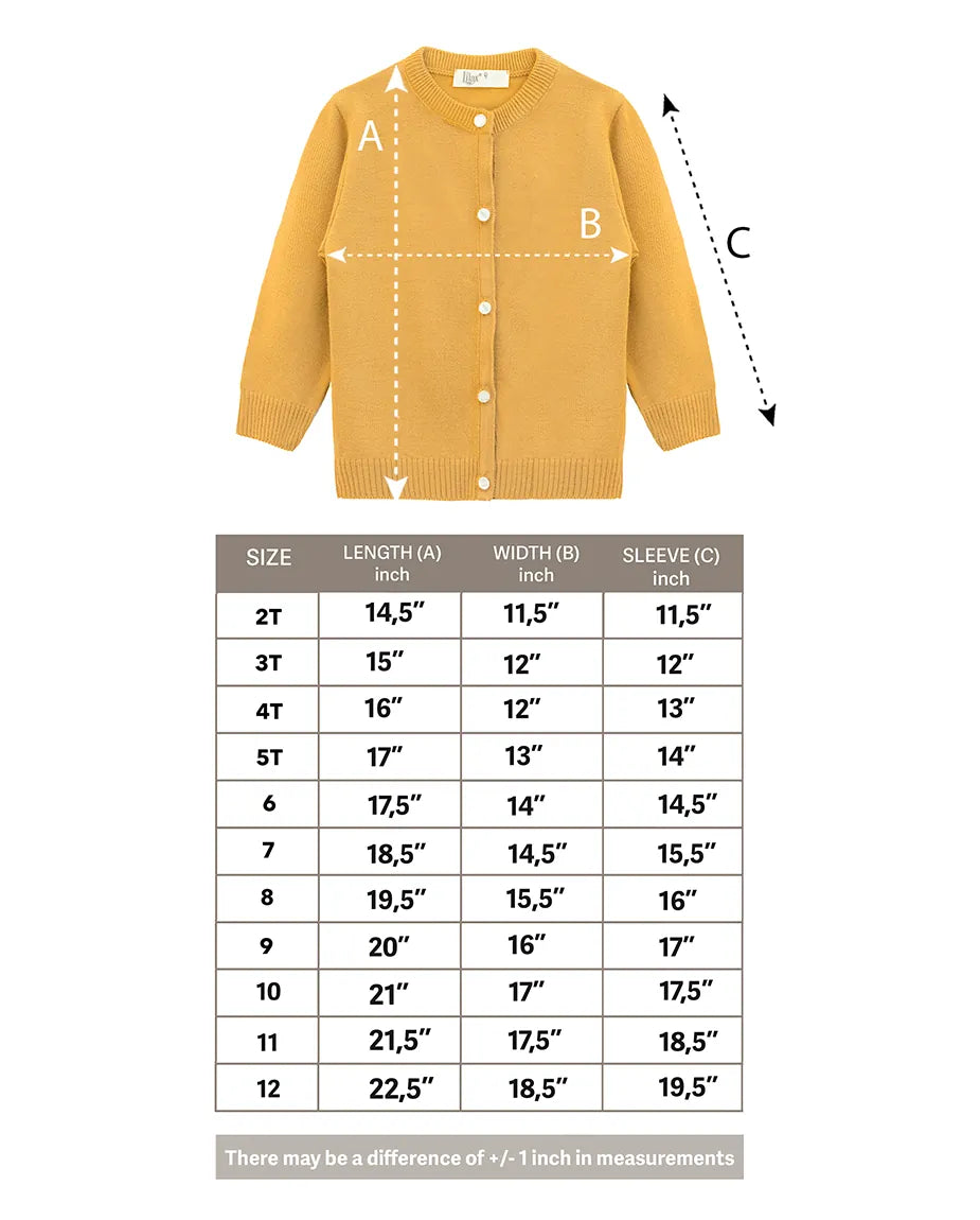 Girls Knit Pearl Buttoned Cardigan Sweater