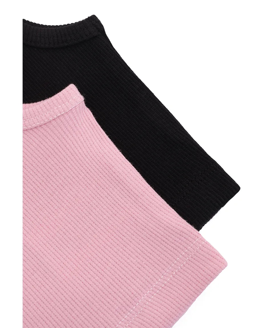 Girls 2-Pack Basic Cropped Tank Top
