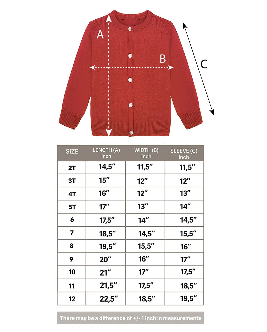 Girls Knit Pearl Buttoned Cardigan Sweater