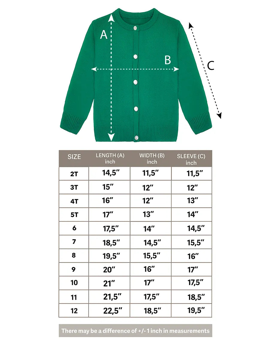 Girls Knit Pearl Buttoned Cardigan Sweater