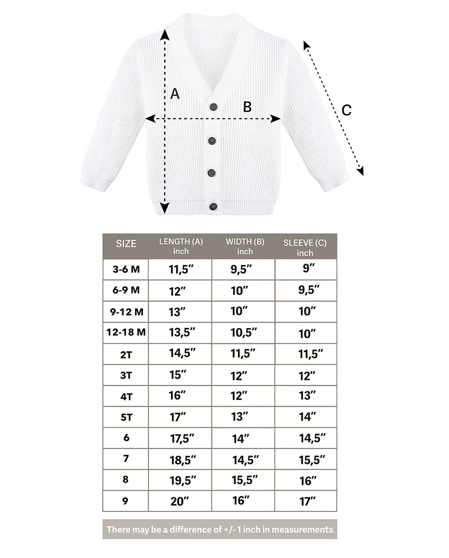 Little Boys Basic Long Sleeve V-Neck Classic Knit Cardigan Sweater