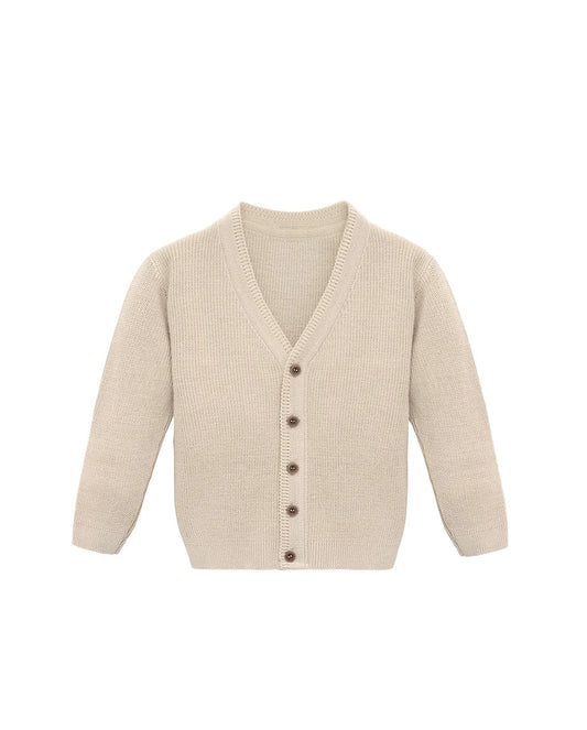 Little Boys Basic Long Sleeve V-Neck Classic Knit Cardigan Sweater