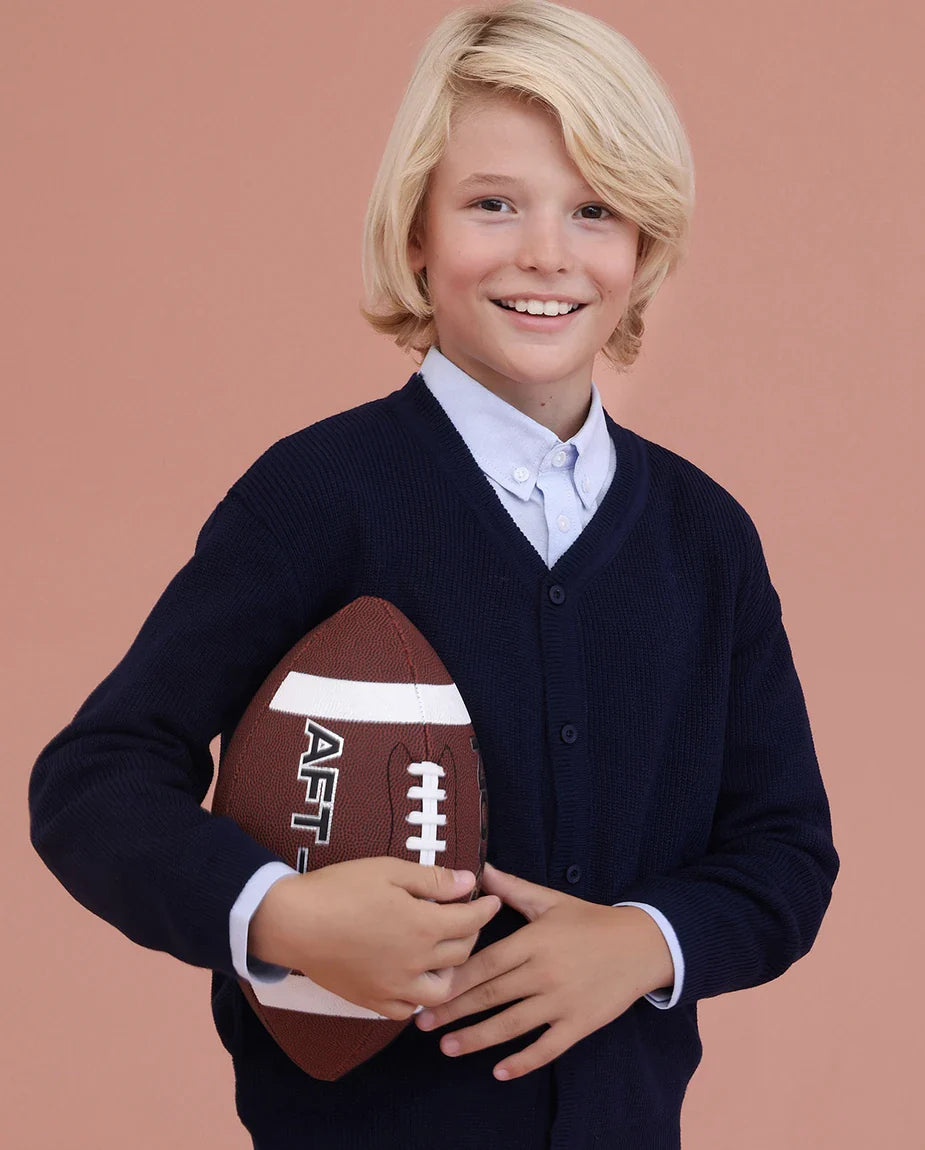 Little Boys Basic Long Sleeve V-Neck Classic Knit Cardigan Sweater