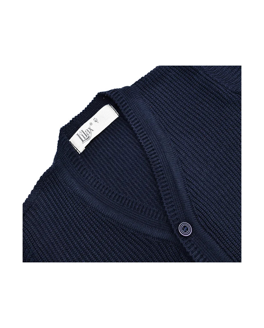 Little Boys Basic Long Sleeve V-Neck Classic Knit Cardigan Sweater