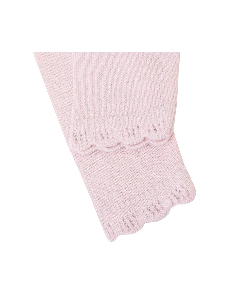 Knit Cardigan Sweater with Little Hearts Design for Baby Girls